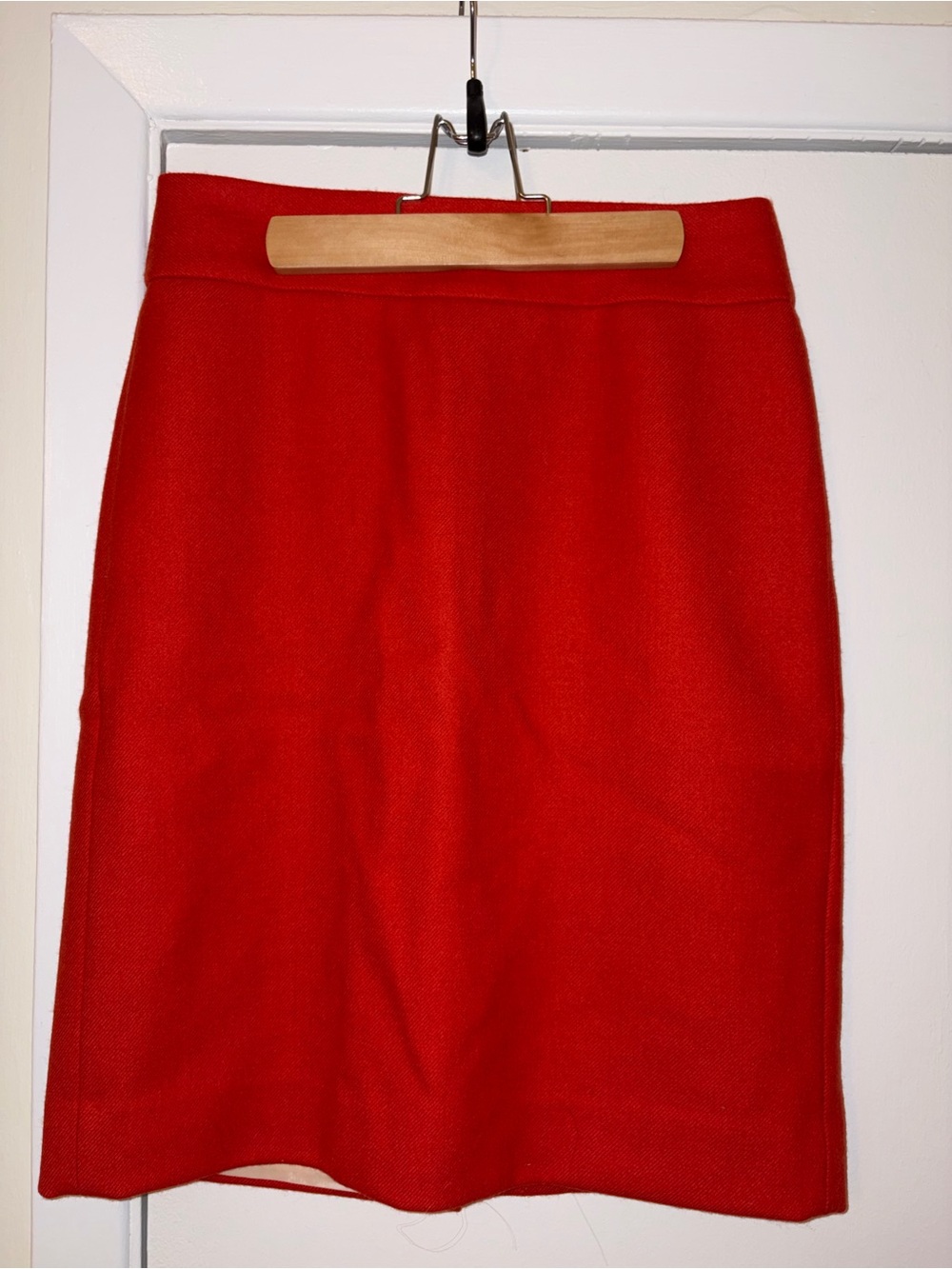 J. Crew Orange Red Pencil Skirt